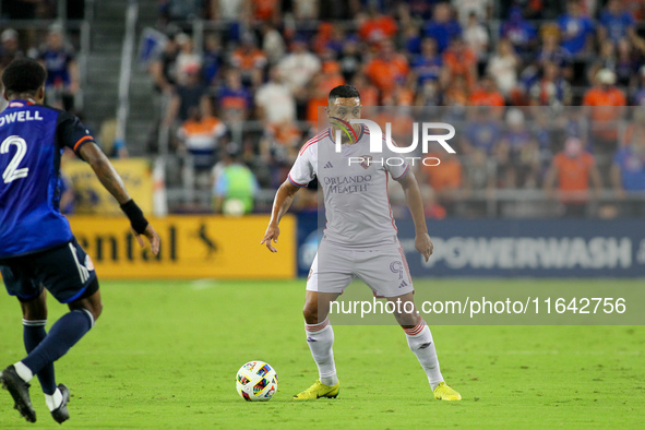 Orlando attacker, Luis Muriel, is seen during the Major League Soccer match between FC Cincinnati and Orlando City SC at TQL Stadium in Cinc...