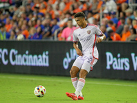 Orlando defender Rafael Santos is seen during the Major League Soccer match between FC Cincinnati and Orlando City SC at TQL Stadium in Cinc...