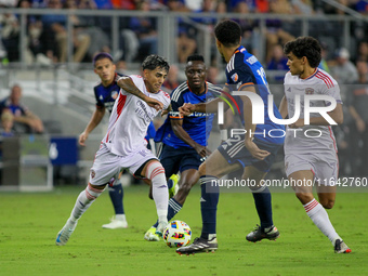 Orlando midfielder Facundo Torres appears during the Major League Soccer match between FC Cincinnati and Orlando City SC at TQL Stadium in C...