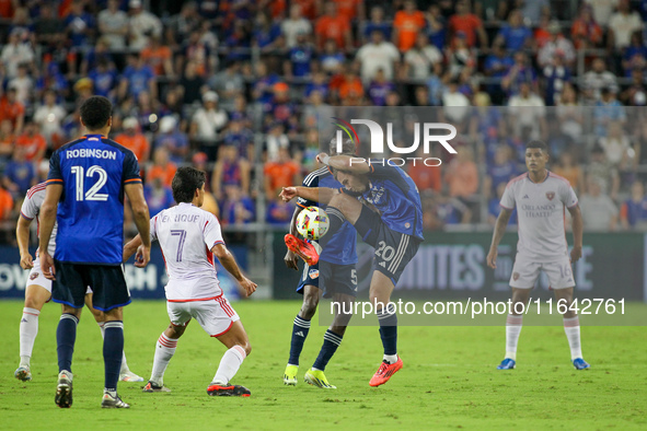 Cincinnati midfielder Pavel Bucha appears during the Major League Soccer match between FC Cincinnati and Orlando City SC at TQL Stadium in C...