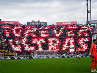 Supporters of Bologna during the Serie A Enilive match between Bologna FC and Parma Calcio 1903 at Stadio Renato Dall'Ara on October 06, 202...