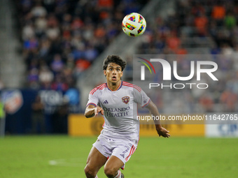 Orlando attacker, Ramiro Enrique, is seen during the Major League Soccer match between FC Cincinnati and Orlando City SC at TQL Stadium in C...