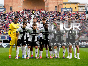 Parma Calcio line up during the Serie A Enilive match between Bologna FC and Parma Calcio 1903 at Stadio Renato Dall'Ara on October 06, 2024...