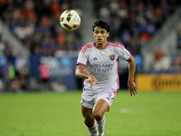 Orlando attacker, Ramiro Enrique, is seen during the Major League Soccer match between FC Cincinnati and Orlando City SC at TQL Stadium in C...