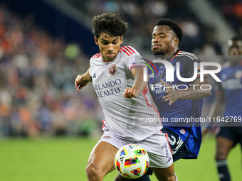 Orlando attacker, Ramiro Enrique, is seen during the Major League Soccer match between FC Cincinnati and Orlando City SC at TQL Stadium in C...