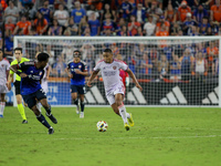 Orlando attacker, Luis Muriel, is seen during the Major League Soccer match between FC Cincinnati and Orlando City SC at TQL Stadium in Cinc...