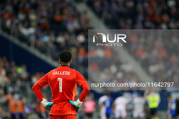 Orlando goalie, Pedro Gallese, appears during the Major League Soccer match between FC Cincinnati and Orlando City SC at TQL Stadium in Cinc...