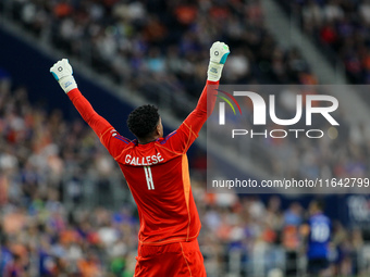 Orlando goalie, Pedro Gallese, appears during the Major League Soccer match between FC Cincinnati and Orlando City SC at TQL Stadium in Cinc...