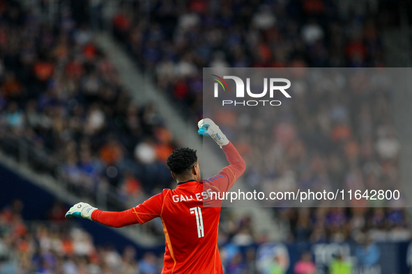 Orlando goalie, Pedro Gallese, appears during the Major League Soccer match between FC Cincinnati and Orlando City SC at TQL Stadium in Cinc...