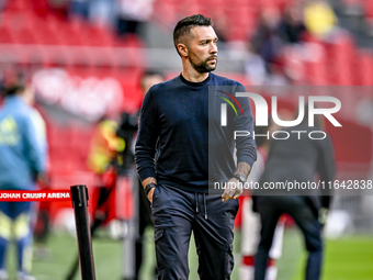 AFC Ajax Amsterdam trainer Francesco Fariolo is present during the match between Ajax and Groningen at the Johan Cruijff ArenA for the Dutch...