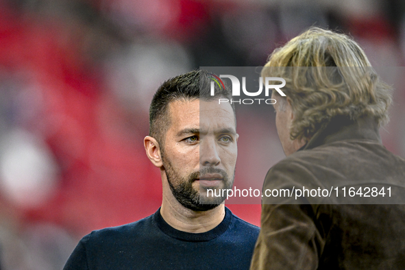 AFC Ajax Amsterdam trainer Francesco Fariolo is present during the match between Ajax and Groningen at the Johan Cruijff ArenA for the Dutch...