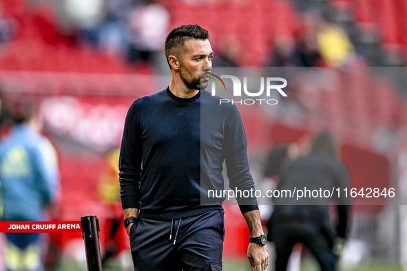 AFC Ajax Amsterdam trainer Francesco Fariolo is present during the match between Ajax and Groningen at the Johan Cruijff ArenA for the Dutch...