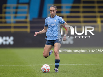 Naomi Layzell #3 of Manchester City W.F.C. participates in the Barclays FA Women's Super League match between Manchester City and West Ham U...