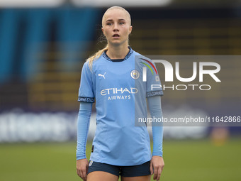 During the Barclays FA Women's Super League match between Manchester City and West Ham United at the Joie Stadium in Manchester, England, on...