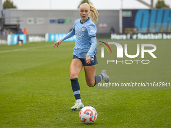 During the Barclays FA Women's Super League match between Manchester City and West Ham United at the Joie Stadium in Manchester, England, on...