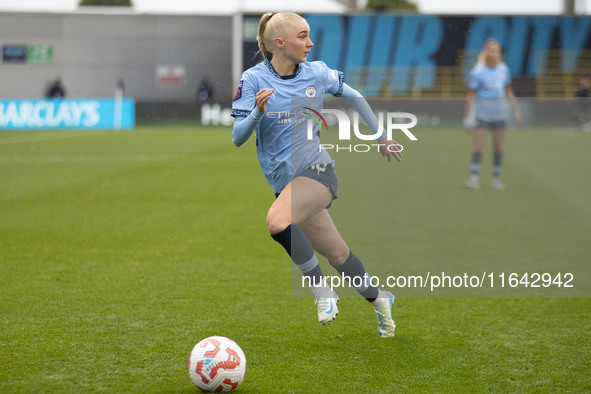 During the Barclays FA Women's Super League match between Manchester City and West Ham United at the Joie Stadium in Manchester, England, on...