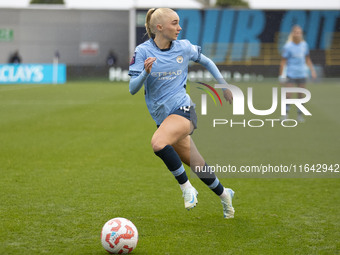 During the Barclays FA Women's Super League match between Manchester City and West Ham United at the Joie Stadium in Manchester, England, on...