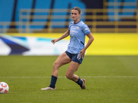 Kerstin Casparij #18 of Manchester City W.F.C. is in action during the Barclays FA Women's Super League match between Manchester City and We...