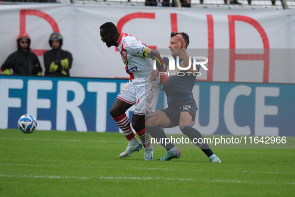 Davis Mensah of Mantova 1911 participates in the Italian Serie B soccer championship football match between Mantova Calcio 1911 and Brescia...