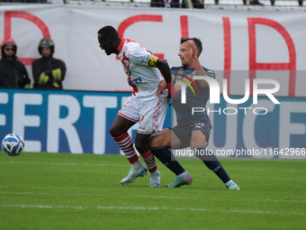 Davis Mensah of Mantova 1911 participates in the Italian Serie B soccer championship football match between Mantova Calcio 1911 and Brescia...