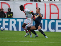 Davis Mensah of Mantova 1911 participates in the Italian Serie B soccer championship football match between Mantova Calcio 1911 and Brescia...