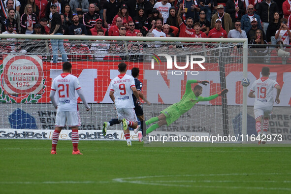 Luca Lezzerini of Brescia Calcio FC participates in the Italian Serie B soccer championship match between Mantova Calcio 1911 and Brescia Ca...