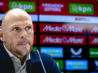 FC Twente trainer Joseph Oosting speaks during the press conference after the match between Feyenoord and Twente at the Feyenoord stadium De...