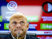 FC Twente trainer Joseph Oosting speaks during the press conference after the match between Feyenoord and Twente at the Feyenoord stadium De...