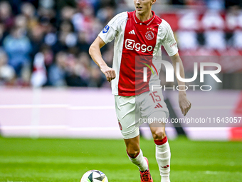 AFC Ajax Amsterdam defender Youri Baas plays during the match between Ajax and Groningen at the Johan Cruijff ArenA for the Dutch Eredivisie...