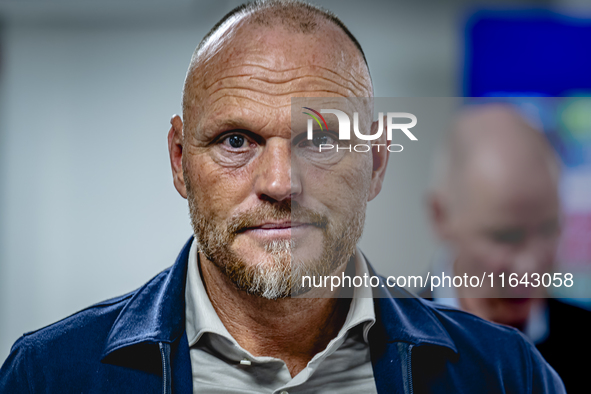 FC Twente trainer Joseph Oosting speaks during the press conference after the match between Feyenoord and Twente at the Feyenoord stadium De...