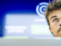 Feyenoord Rotterdam defender Hugo Bueno speaks during the press conference after the match between Feyenoord and Twente at the Feyenoord sta...