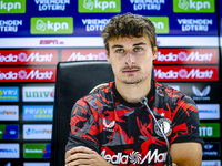 Feyenoord Rotterdam defender Hugo Bueno speaks during the press conference after the match between Feyenoord and Twente at the Feyenoord sta...