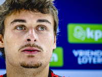 Feyenoord Rotterdam defender Hugo Bueno speaks during the press conference after the match between Feyenoord and Twente at the Feyenoord sta...