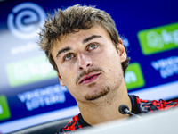 Feyenoord Rotterdam defender Hugo Bueno speaks during the press conference after the match between Feyenoord and Twente at the Feyenoord sta...