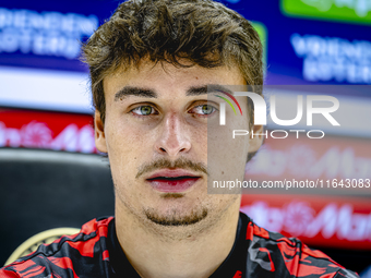 Feyenoord Rotterdam defender Hugo Bueno speaks during the press conference after the match between Feyenoord and Twente at the Feyenoord sta...