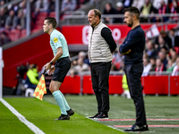 FC Groningen trainer Dick Lukkien is present during the match between Ajax and Groningen at the Johan Cruijff ArenA for the Dutch Eredivisie...