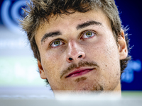 Feyenoord Rotterdam defender Hugo Bueno speaks during the press conference after the match between Feyenoord and Twente at the Feyenoord sta...