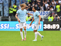 Pedro of S.S. Lazio celebrates after scoring the goal of 2-1 during the 7th day of the Serie A Championship between S.S. Lazio and Empoli F....