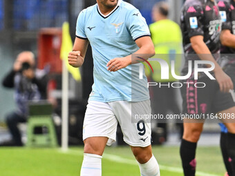 Pedro of S.S. Lazio celebrates after scoring the goal of 2-1 during the 7th day of the Serie A Championship between S.S. Lazio and Empoli F....