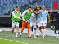 Pedro of S.S. Lazio celebrates after scoring the goal of 2-1 during the 7th day of the Serie A Championship between S.S. Lazio and Empoli F....