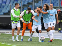 Pedro of S.S. Lazio celebrates after scoring the goal of 2-1 during the 7th day of the Serie A Championship between S.S. Lazio and Empoli F....