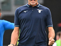 Marco Baroni, coach of S.S. Lazio, celebrates after Pedro of S.S. Lazio scores the goal for 2-0 during the 7th day of the Serie A Championsh...