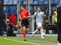 Pedro of S.S. Lazio celebrates after scoring the goal of 2-1 during the 7th day of the Serie A Championship between S.S. Lazio and Empoli F....