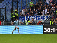 Pedro of S.S. Lazio celebrates after scoring the goal of 2-1 during the 7th day of the Serie A Championship between S.S. Lazio and Empoli F....