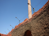 Red brick factory workers in Fayoum, Egypt, on October 5, 2024. (