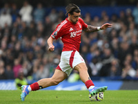 Jota Silva of Nottingham Forest controls the ball during the Premier League match between Chelsea and Nottingham Forest at Stamford Bridge i...