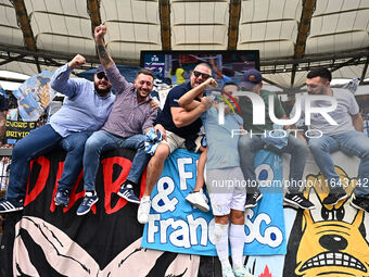 Pedro of S.S. Lazio participates in the 7th day of the Serie A Championship between S.S. Lazio and Empoli F.C. at the Olympic Stadium in Rom...