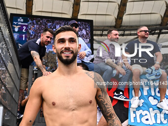 Valentin Castellanos of S.S. Lazio participates in the 7th day of the Serie A Championship between S.S. Lazio and Empoli F.C. at the Olympic...