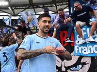 Mattia Zaccagni of S.S. Lazio participates in the 7th day of the Serie A Championship between S.S. Lazio and Empoli F.C. at the Olympic Stad...