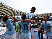 Pedro of S.S. Lazio participates in the 7th day of the Serie A Championship between S.S. Lazio and Empoli F.C. at the Olympic Stadium in Rom...